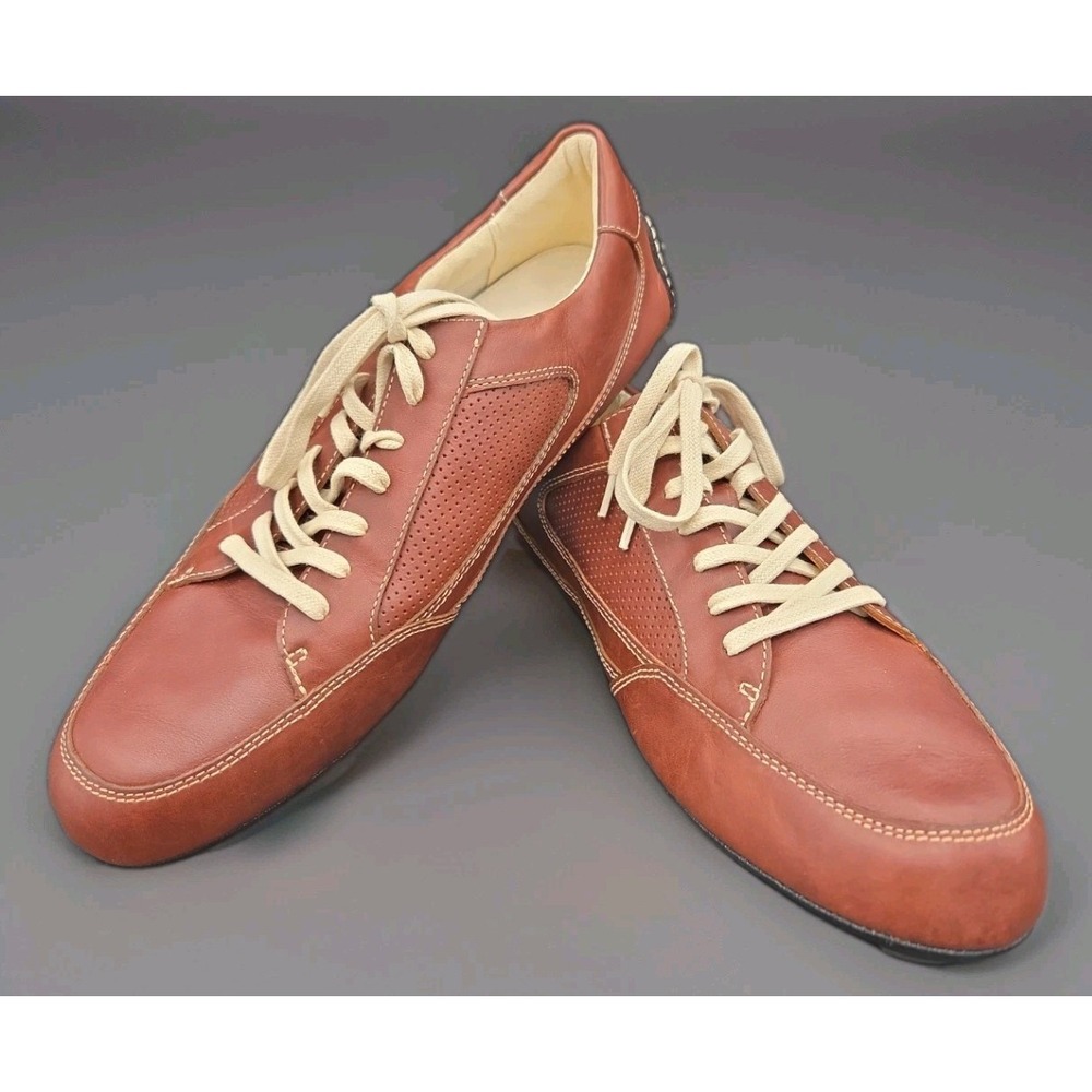 Cole Haan Gunnison Men's 10M C09957 Brown Leather Driving Shoes Sneakers Laced